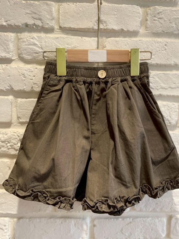 2607-現貨夏款女童日系滾邊短褲尺寸90-130 