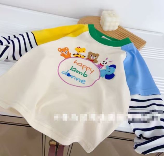 現貨+預購日單男童動物假兩件上衣尺寸90-130 