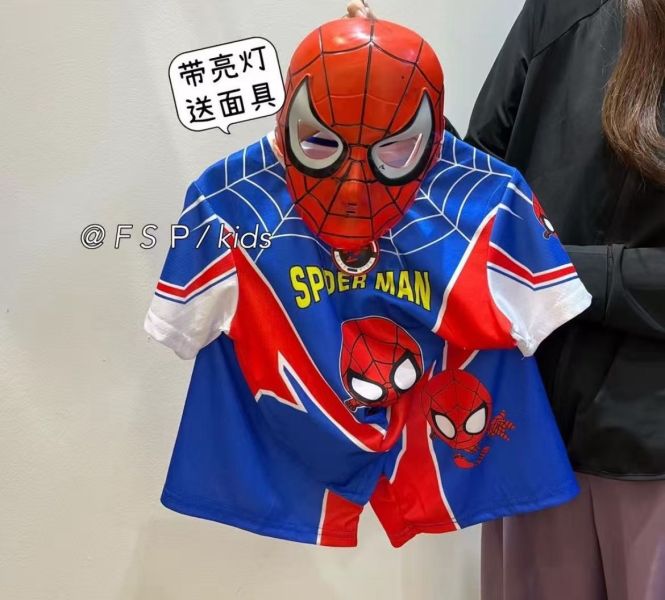 現貨男童蜘蛛人套裝附面具 