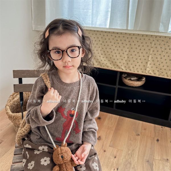 預購秋款男女童芝麻街上衣尺寸80-130 