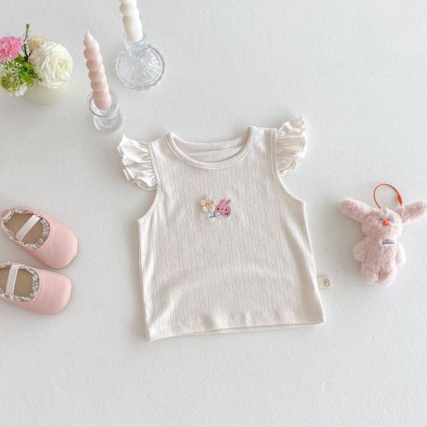 【預購】夏款--女童刺繡蝴蝶結蓬蓬紗裙套裝 