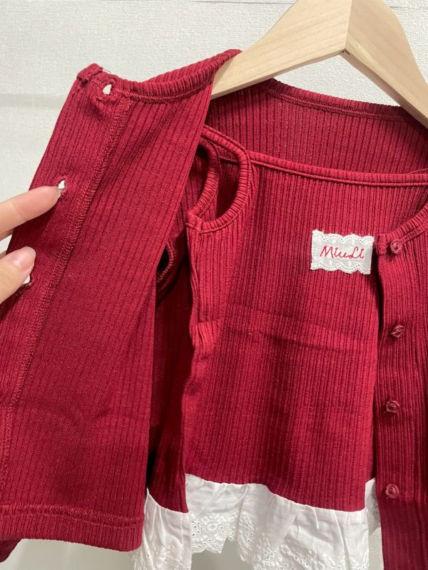 現貨秋款女童針織上衣套裝尺寸90-130附實拍 