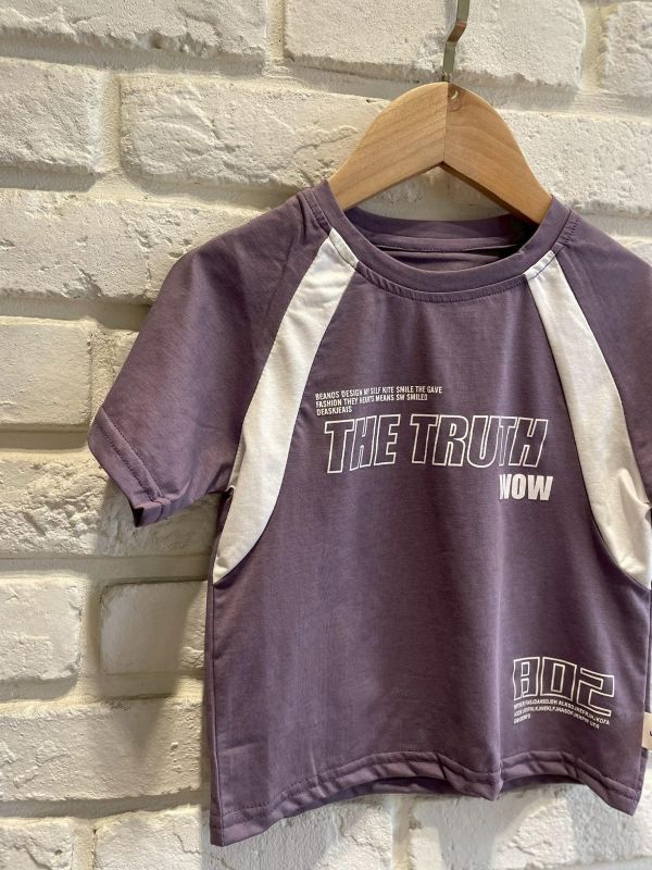 2685-3現貨夏款男童子紫色潮T上衣尺寸90-130 