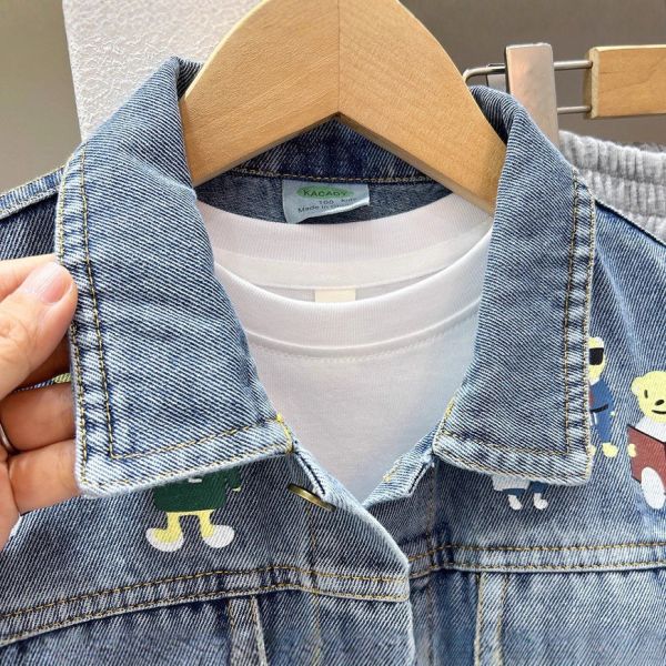 預購秋款男童熊熊牛仔外套尺寸100-150 