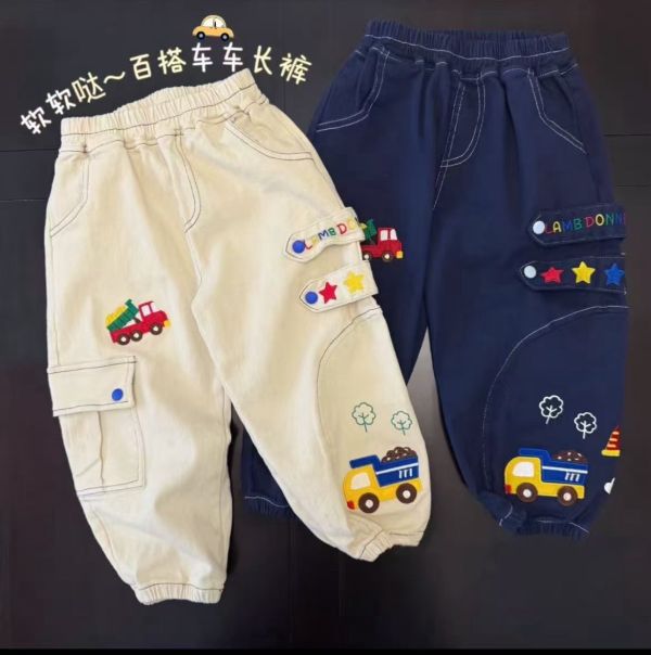 預購秋款日單男童車車長褲尺寸90-130 