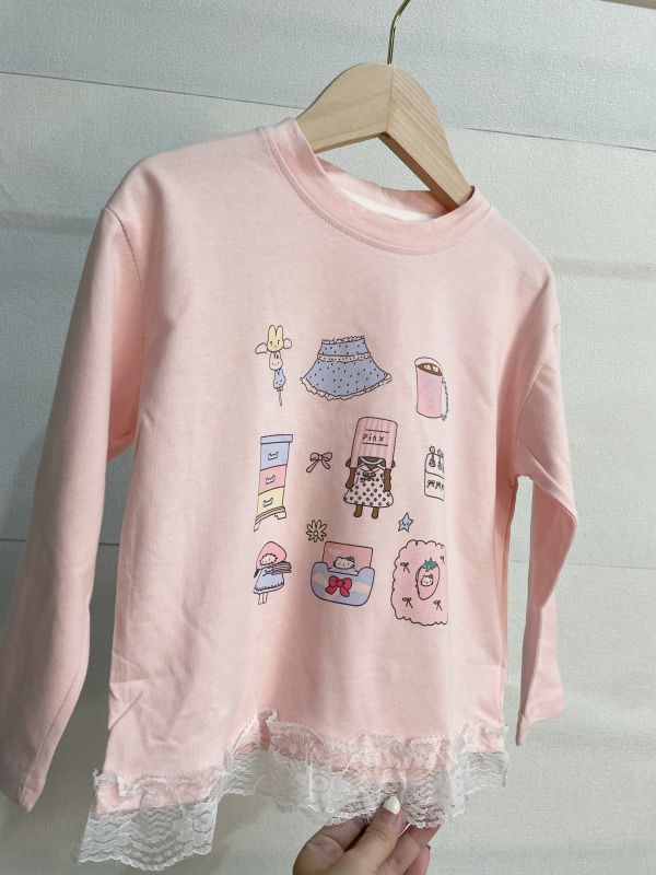 現貨秋款女童童趣上衣版大一碼（附實拍） 
