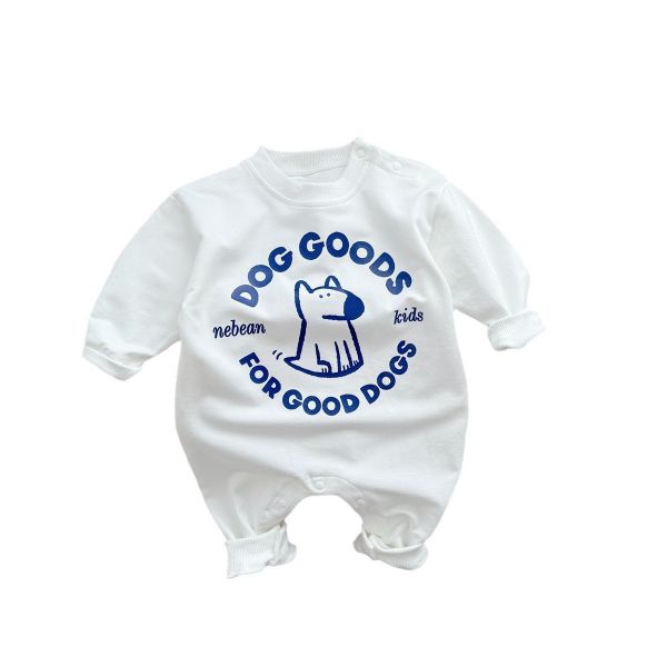 預購秋款男寶狗狗連身衣尺寸66-100 