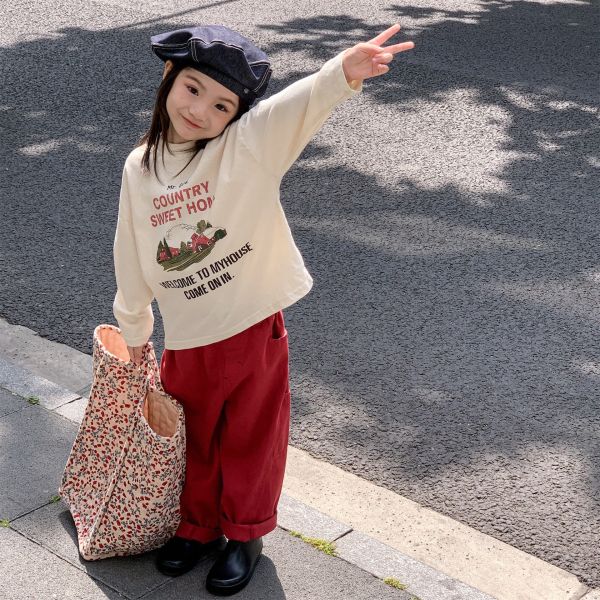 預購秋款男女童小房子百搭上衣尺寸80-130 