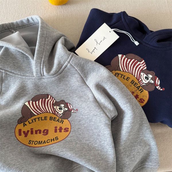 預購秋款男童熊熊帽T上衣尺寸90-150 