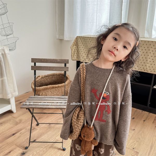 預購秋款男女童芝麻街上衣尺寸80-130 