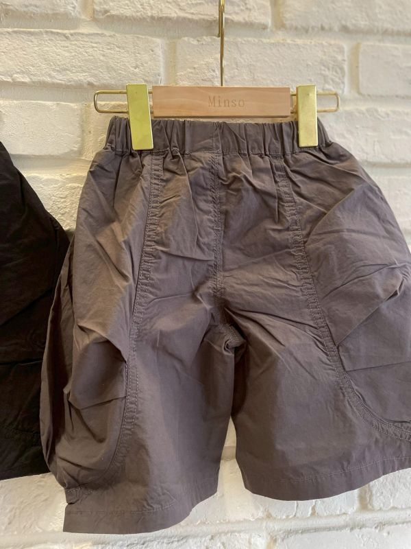 CF611-2現貨男童設計款灰色氣球拼接口袋短褲尺寸90-130 