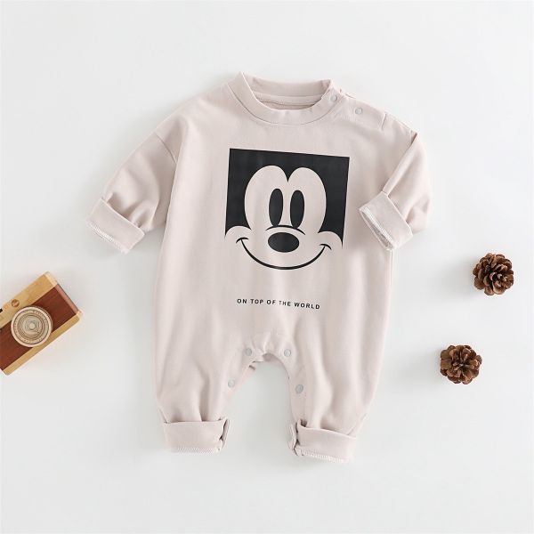 預購秋款男女童米奇連身衣尺寸66-100 