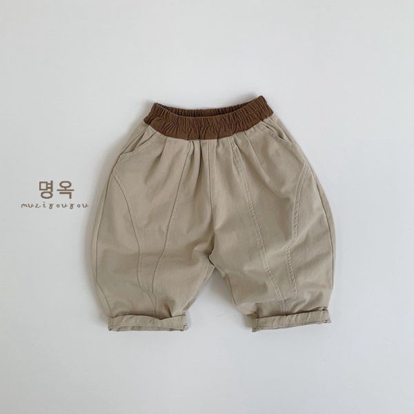 預購秋款拼色百搭長褲尺寸80-130 