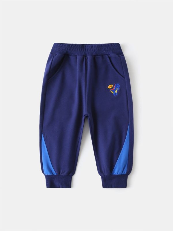 預購秋款男童恐龍運動棉長褲尺寸90-140 