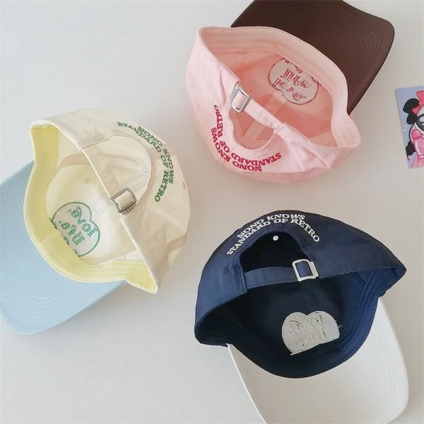 預購ins夏款韓系男女童刺繡遮陽帽 