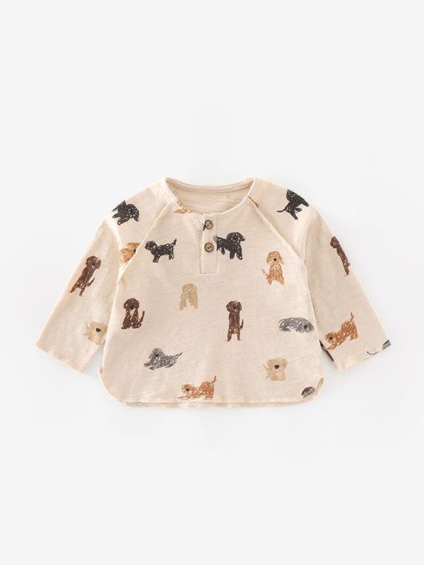 預購秋款男女童狗狗套裝尺寸73-120 