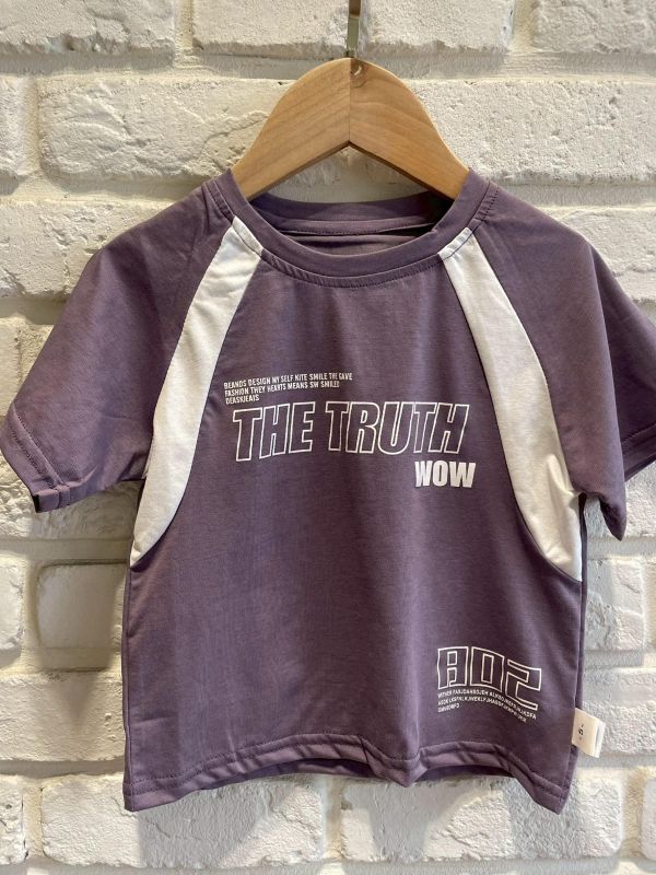 2685-3現貨夏款男童子紫色潮T上衣尺寸90-130 