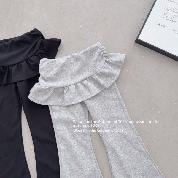 預購秋款女童氣質百褶褲裙喇叭褲尺寸90-150 