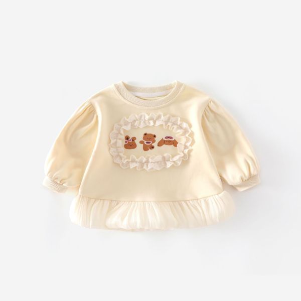 預購秋款女童熊熊套裝尺寸73-120 