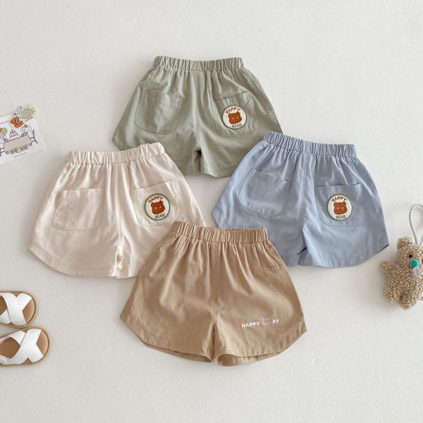 【預購】夏款--男童熊熊刺繡短褲 