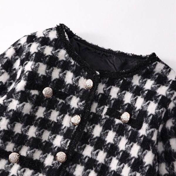 預購秋款女童格子小香風套裝兩件套尺寸90-140 