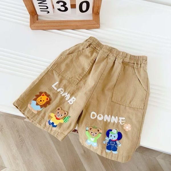 【預購】夏款-男童日單動物刺繡褲 