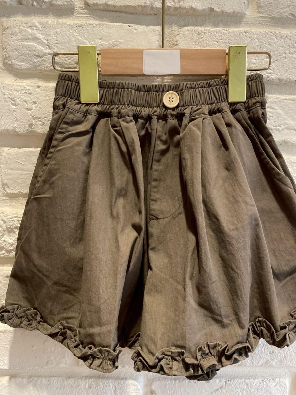 2607-現貨夏款女童日系滾邊短褲尺寸90-130 