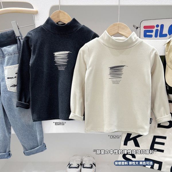 預購冬款男女童簡約德絨上衣尺寸100-150 