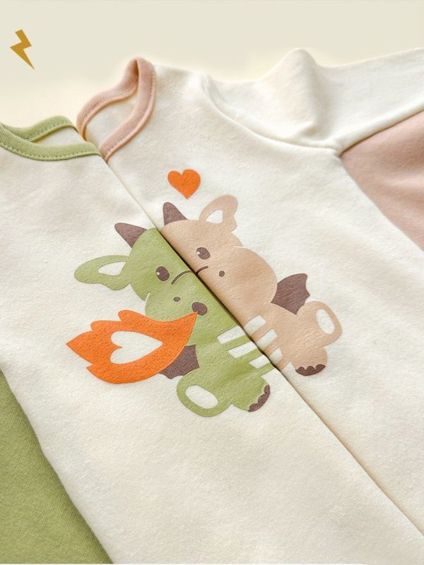 預購秋款男女寶恐龍包屁衣含帽尺寸66-90 