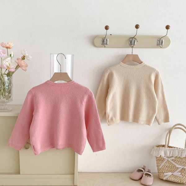 預購秋款女童春秋針織毛衣外套 尺寸80-130 