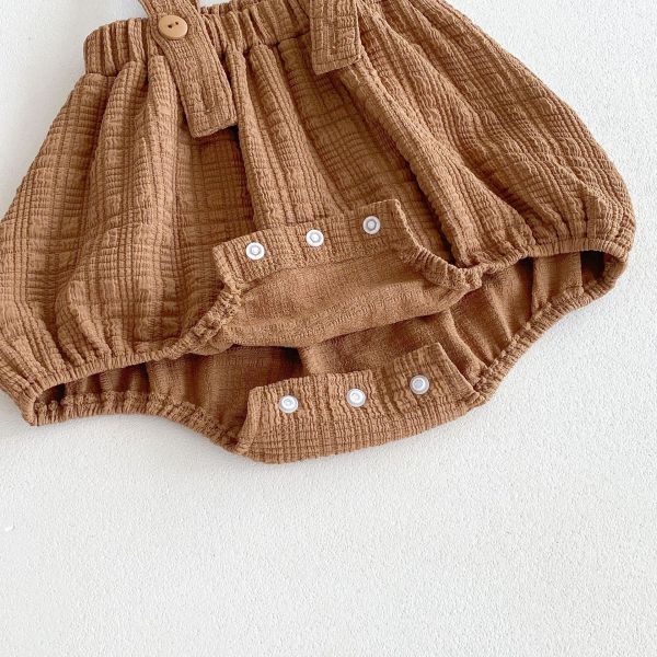 預購秋款女寶碎花吊帶包屁衣套裝尺寸66-90 