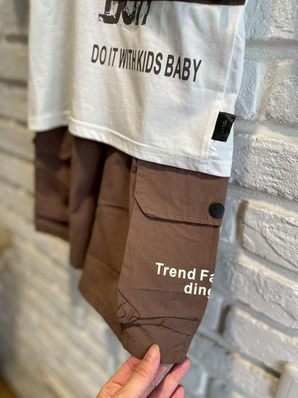 8026現貨夏款男童森林系酷帥工裝套裝尺寸110-150 