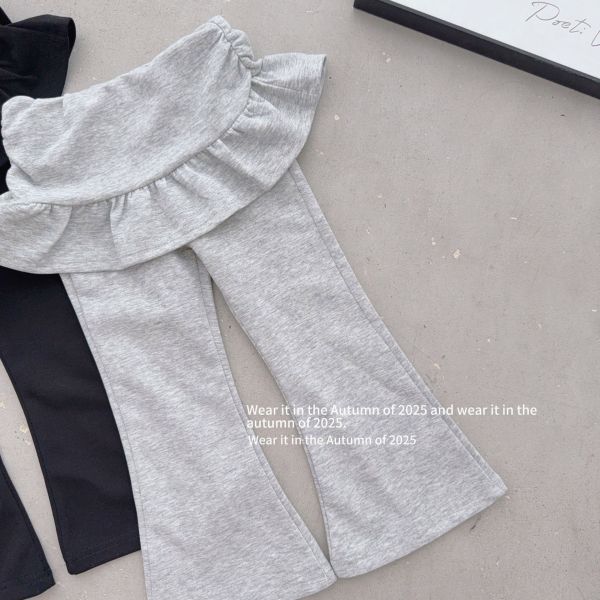 預購秋款女童氣質百褶褲裙喇叭褲尺寸90-150 