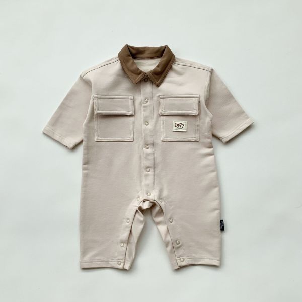 預購秋款男寶牛仔連身衣尺寸66-100 