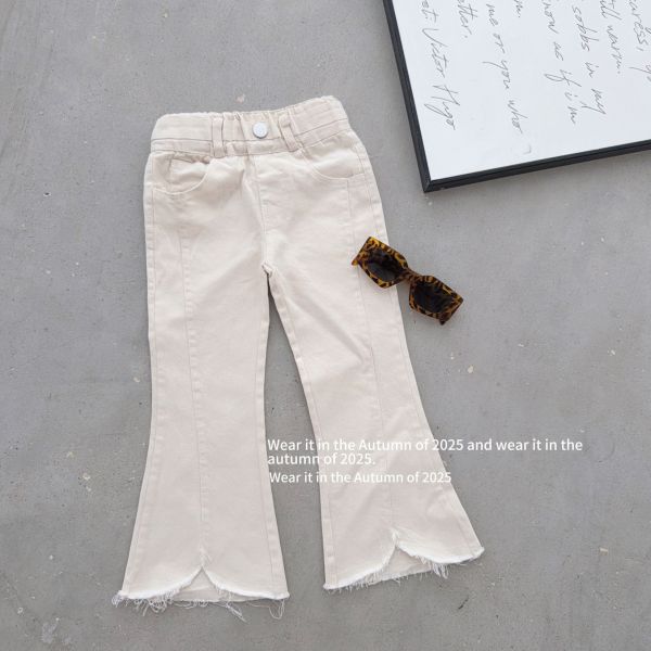 預購秋款女童氣質辣妹喇叭褲尺寸90-150 