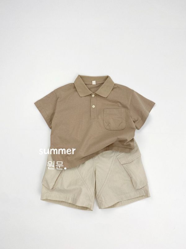 預購ins夏款日系男女童工裝速乾短褲 