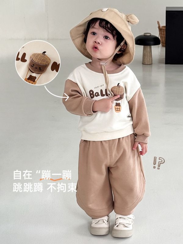 預購秋款男女童可愛玩偶套裝尺寸73-120 