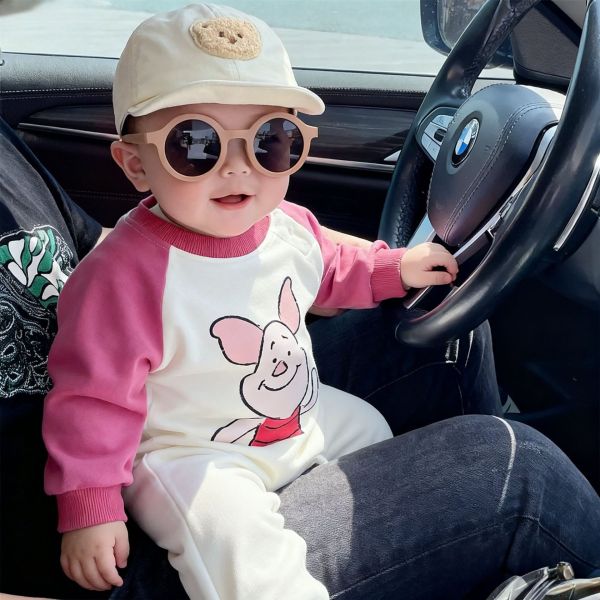 預購秋款男女寶豬豬卡通連身衣尺寸66-100 