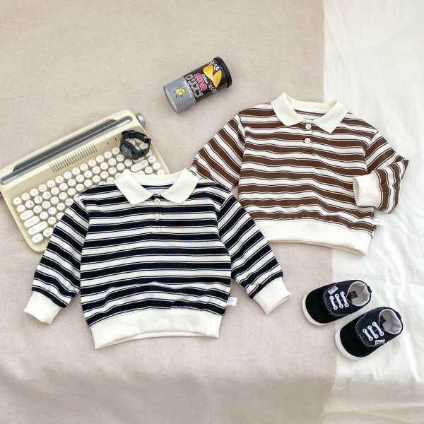 預購秋款男寶條紋套裝尺寸73-120 