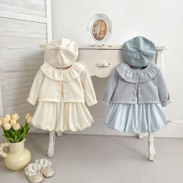 預購秋款女寶花苞裙套裝尺寸66-90 