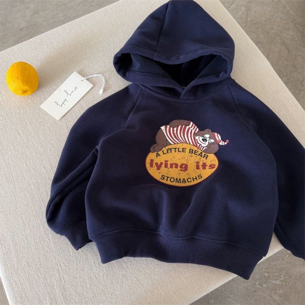 預購秋款男童熊熊帽T上衣尺寸90-150 