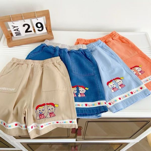 【預購】夏款-男童日單原田刺繡褲 