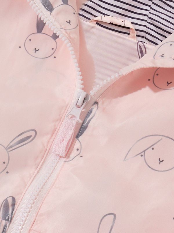 預購秋款女童兔兔風衣外套尺寸100-150 