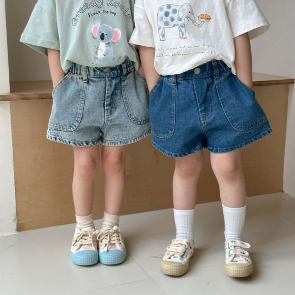 【預購】夏款-男女童手足牛仔褲 