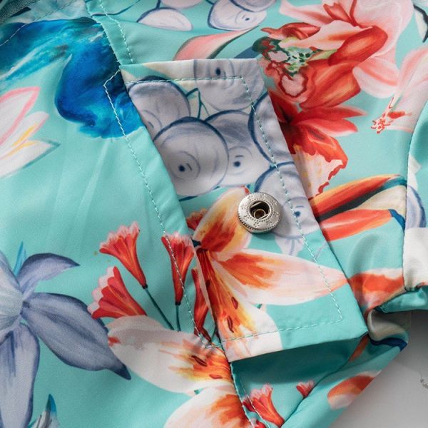 預購秋款女童歐美花花風衣外套尺寸90-130 