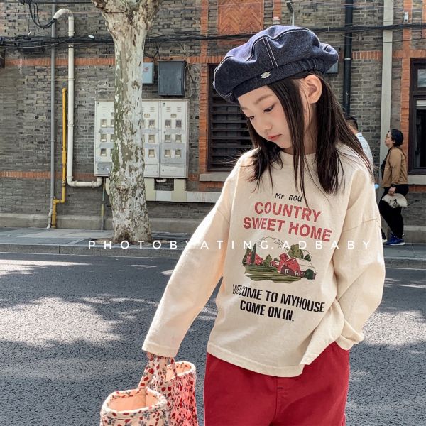 預購秋款男女童小房子百搭上衣尺寸80-130 