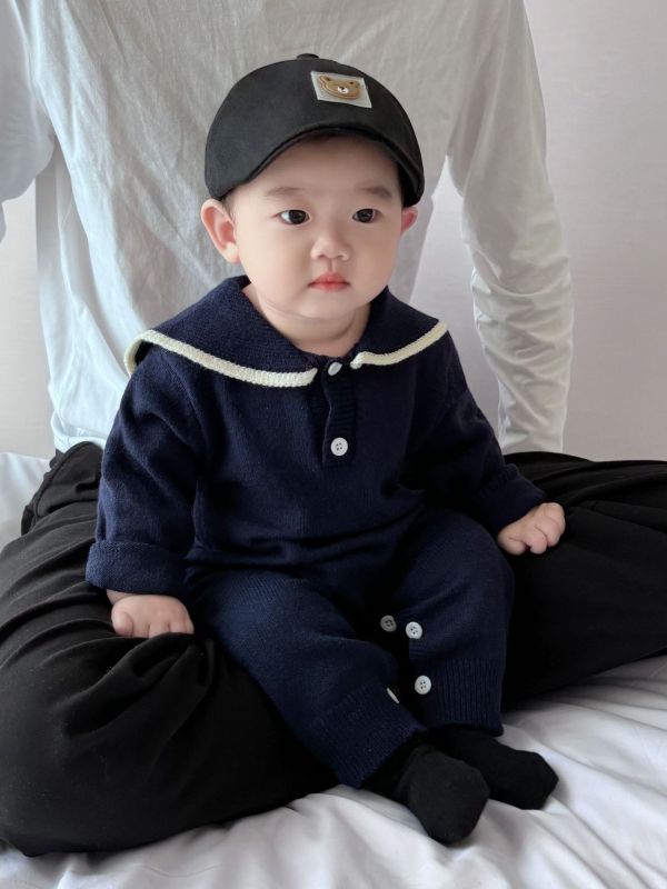 預購冬款男寶海軍領針織毛衣尺寸66-110 