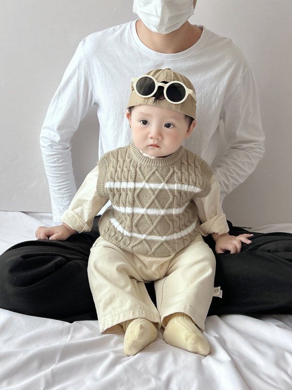 預購秋款男寶型男針織套裝尺寸73-110 