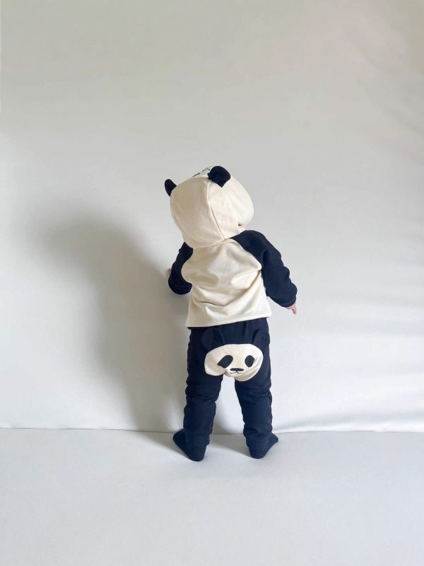 預購夏款男女童熊貓套裝尺寸73-110 
