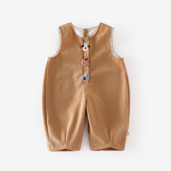 預購秋款男童狗狗吊帶褲尺寸73-120 